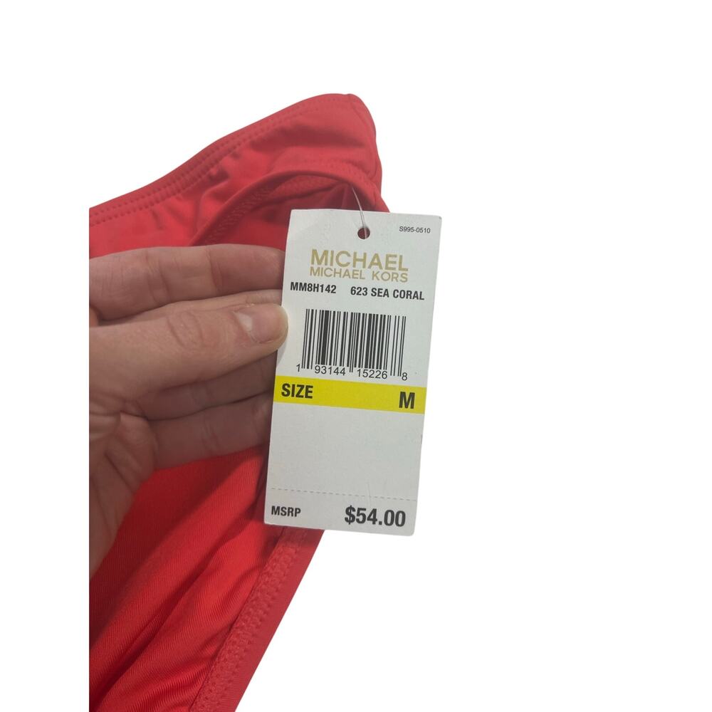 MICHAEL Michael Kors Classic Hipster Bikini Bottoms – Sea Coral | Size M | NWT - Picture 4 of 6